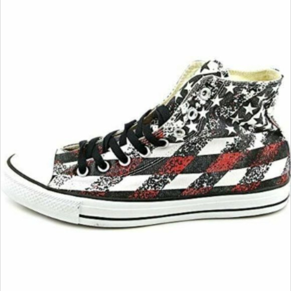 Chuck Taylor CT HI All Stars Stripes Flag Size Men 4  Women 6 - Picture 6 of 12